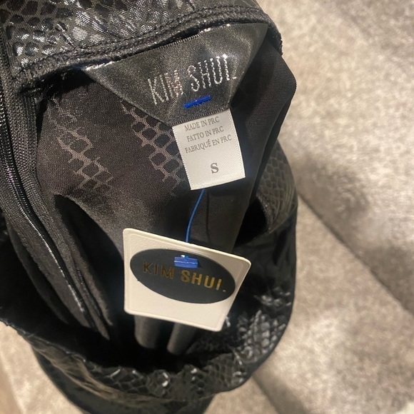 Kim Shui Black Croc-Embossed Jersey Midi Skirt - NWT - Picture 8 of 15